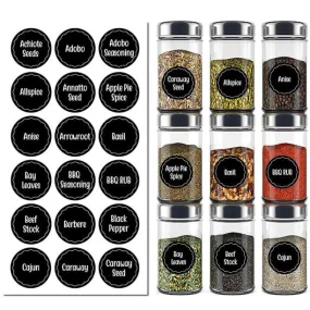 144pc Spice Jar Label Set - Household Organization Stickers