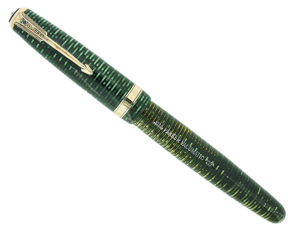 1946 PARKER EMERALD PEARL VACUMATIC MAJOR SIZE FOUNTAIN PEN MINT