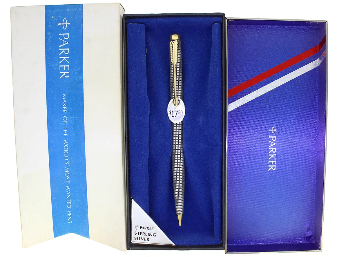 1970S PARKER 75 STERLING MECHANICAL PENCIL MINT IN THE BOX