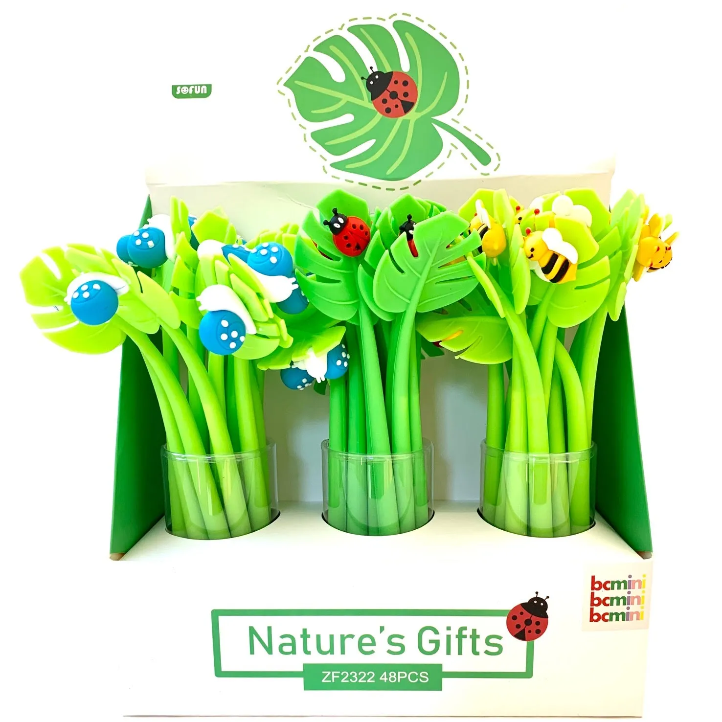 22428 NATURE'S GIFT FLOWER WIGGLE GEL PEN-48