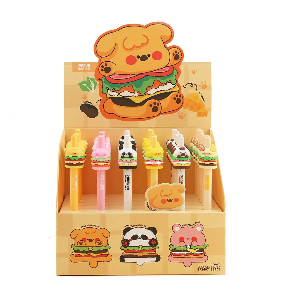 22584 ANIMAL BURGER GEL PEN-36