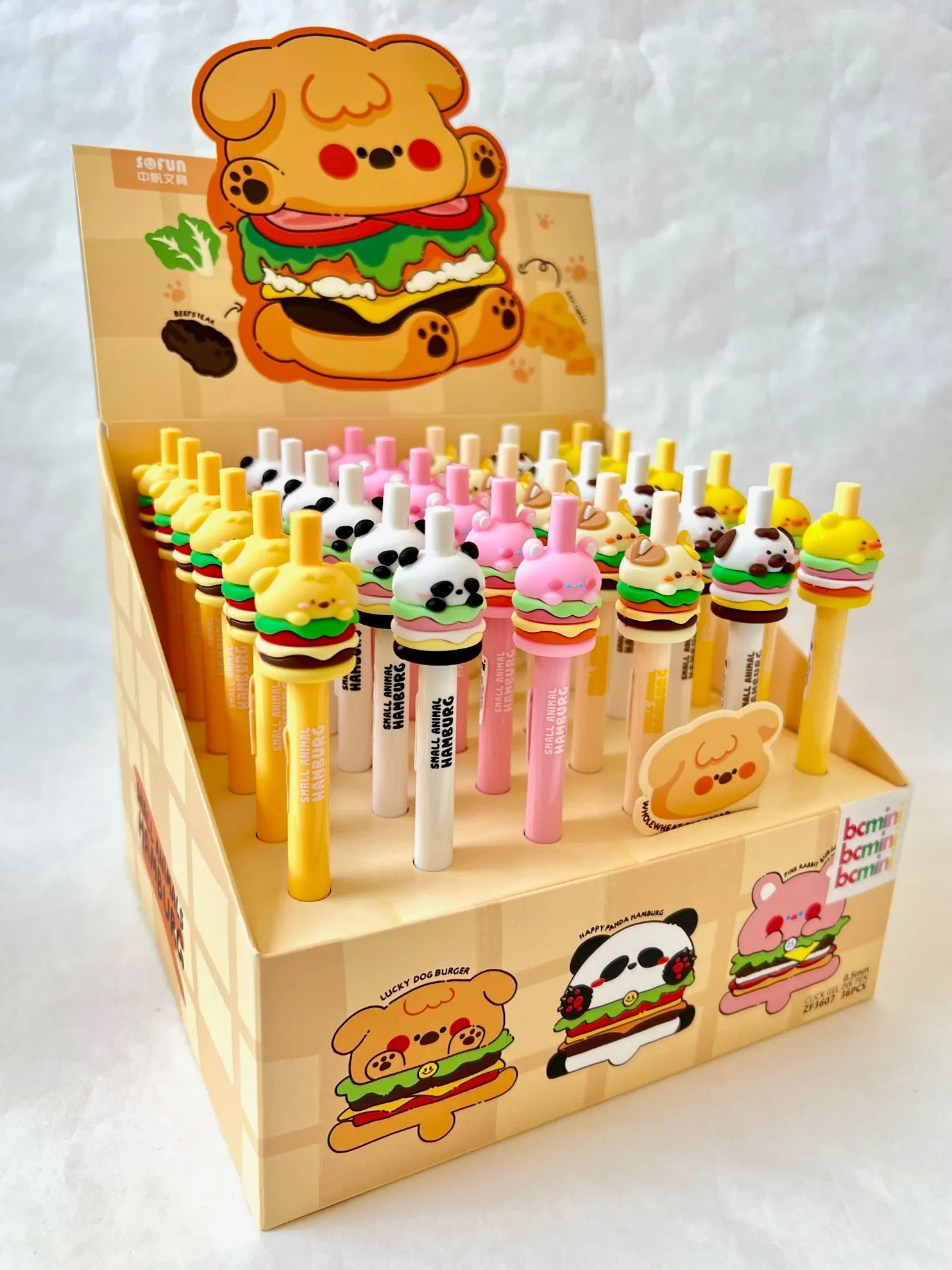 22584 ANIMAL BURGER GEL PEN-36