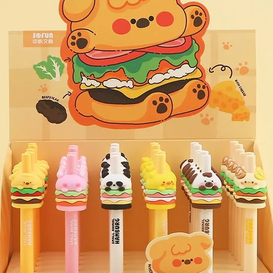 22584 ANIMAL BURGER GEL PEN-36