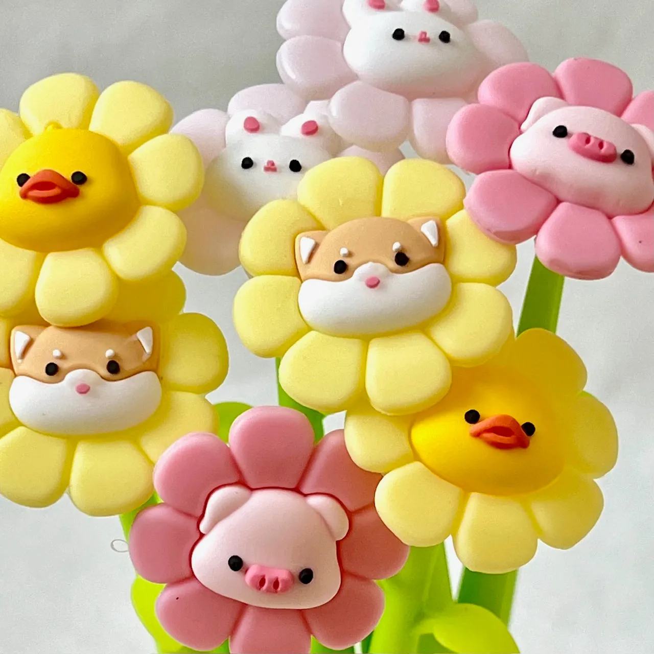 22593 FLOWERING ANIMALS GEL PEN-48