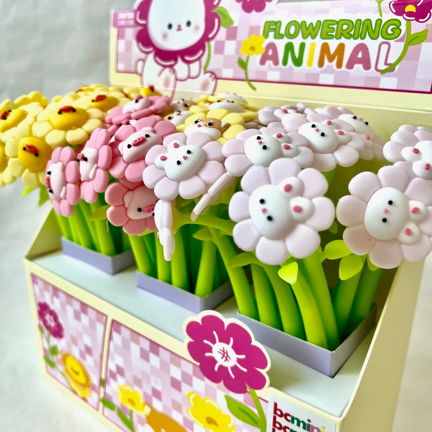 22593 FLOWERING ANIMALS GEL PEN-48