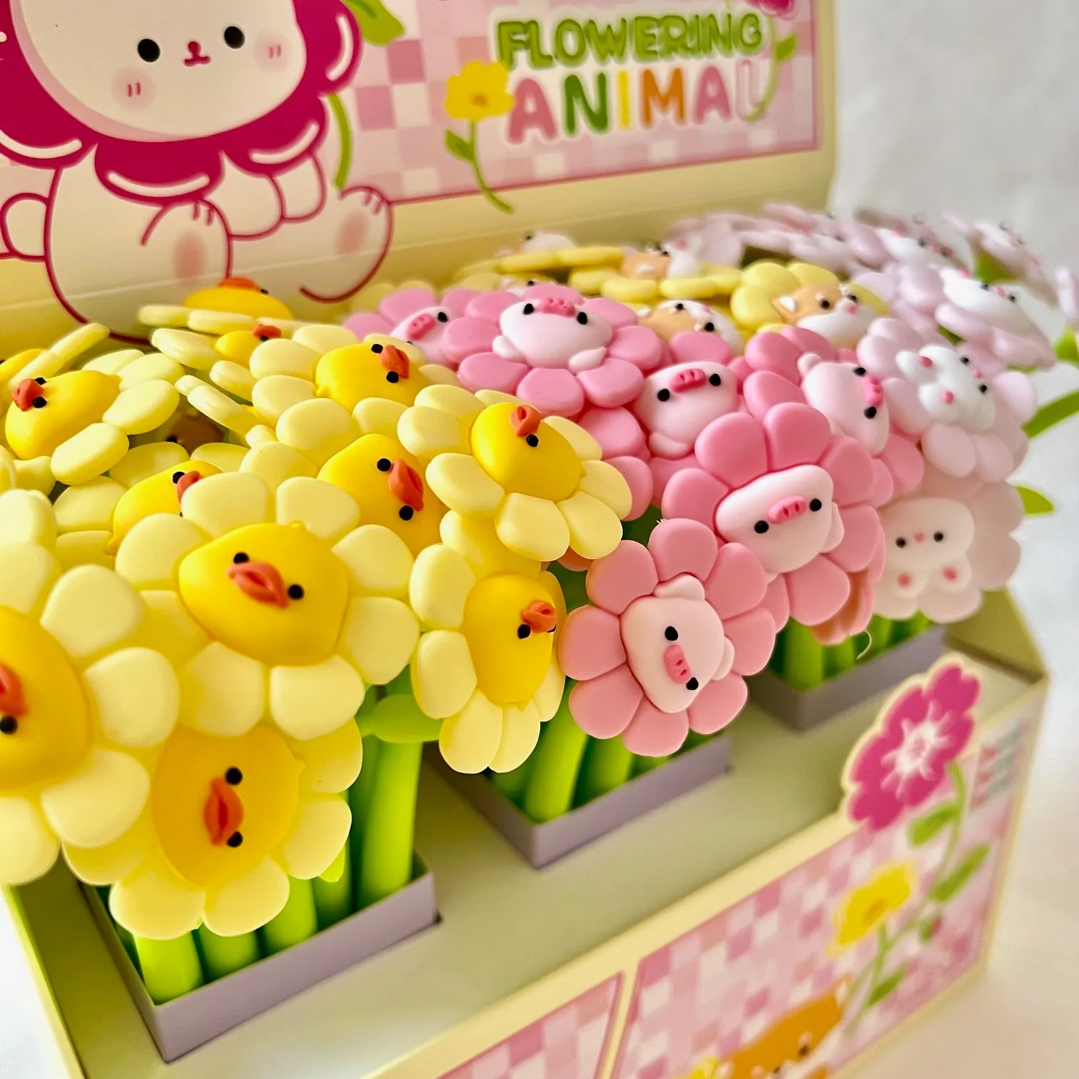 22593 FLOWERING ANIMALS GEL PEN-48