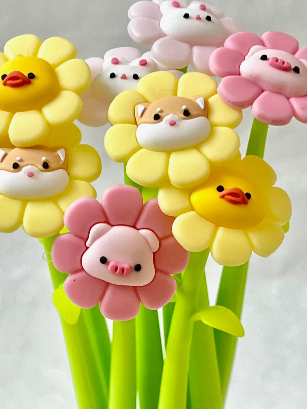 22593 FLOWERING ANIMALS GEL PEN-48