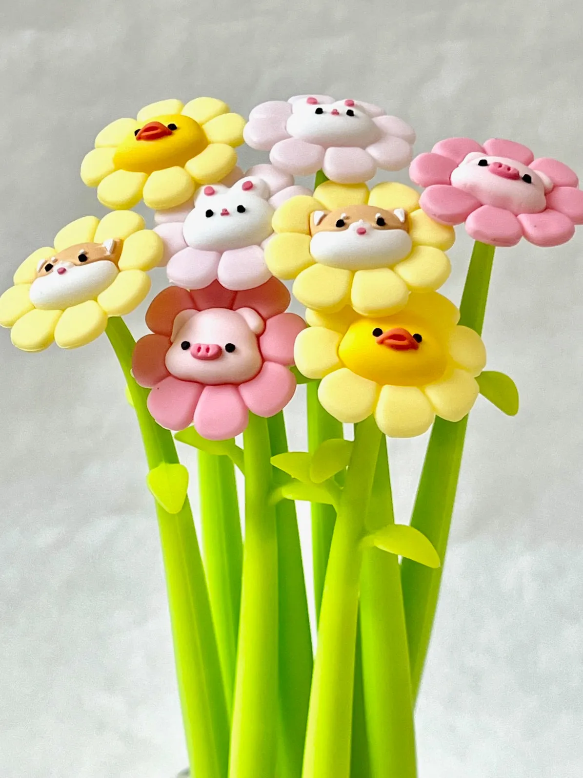 22593 FLOWERING ANIMALS GEL PEN-48