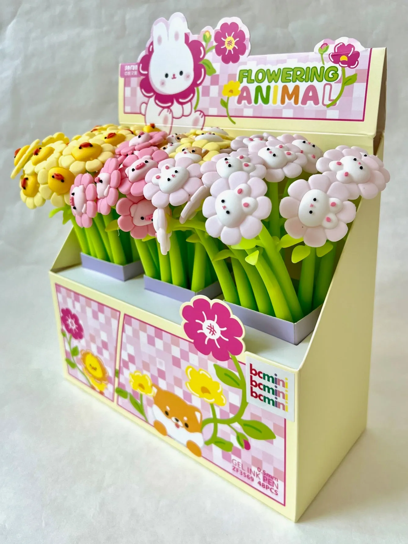 22593 FLOWERING ANIMALS GEL PEN-48