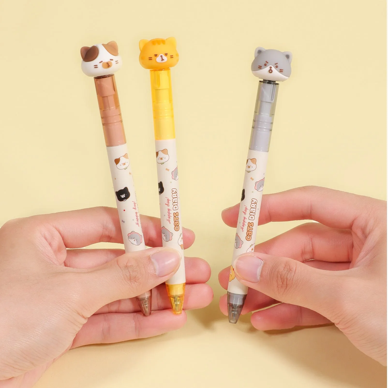 22634 CAT DIARY SPINNING GEL PEN-36