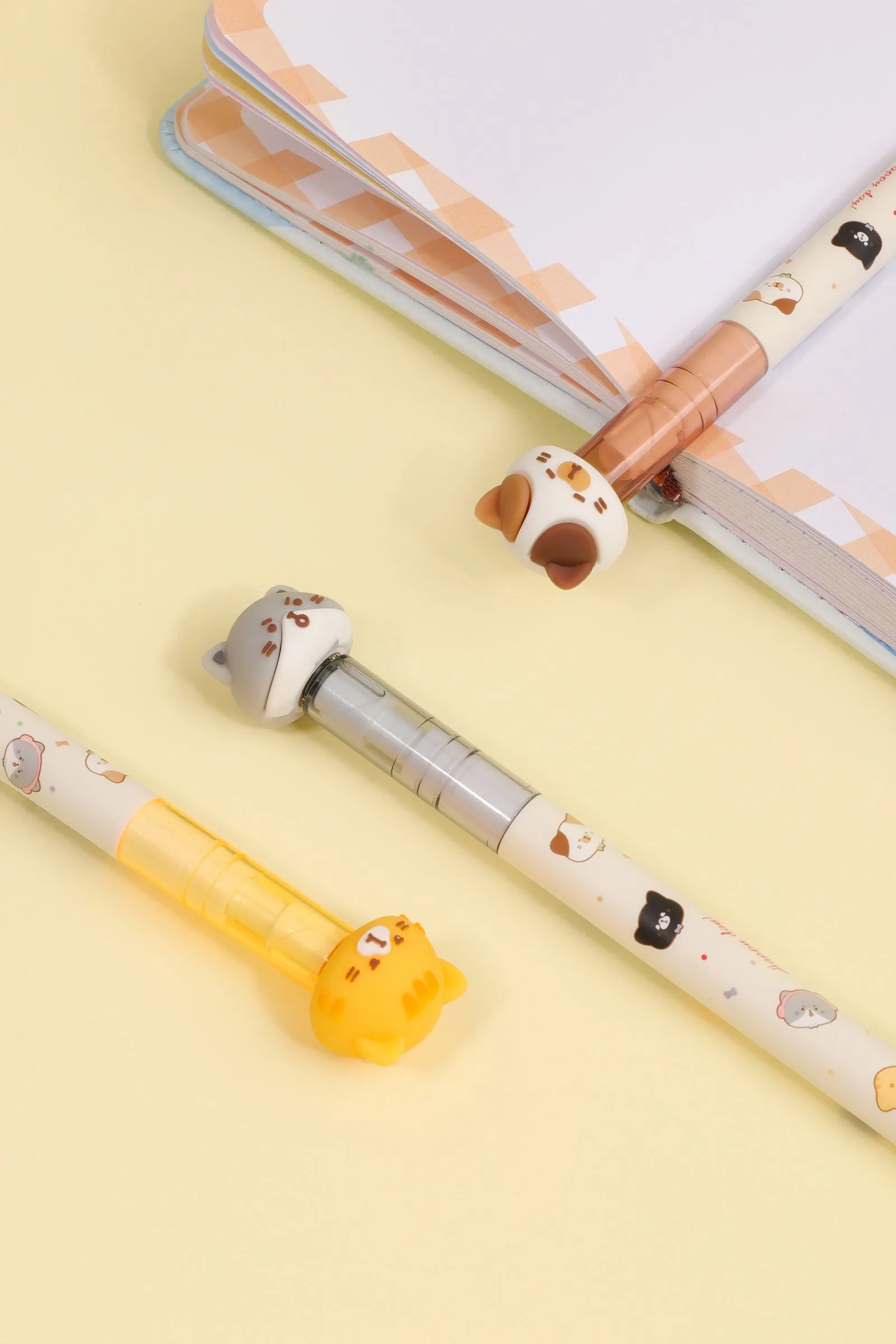 226342 CAT DIARY SPINNING GEL PEN-12