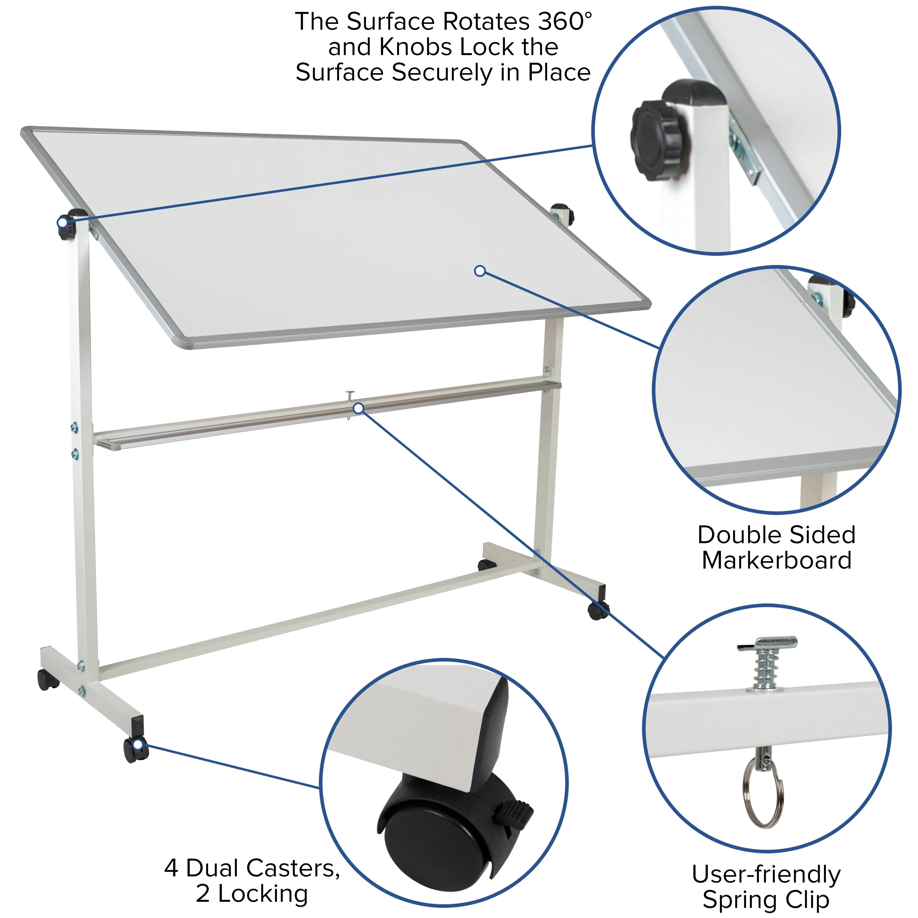 64.25"W x 64.75"H White Board YU-YCI-005-GG