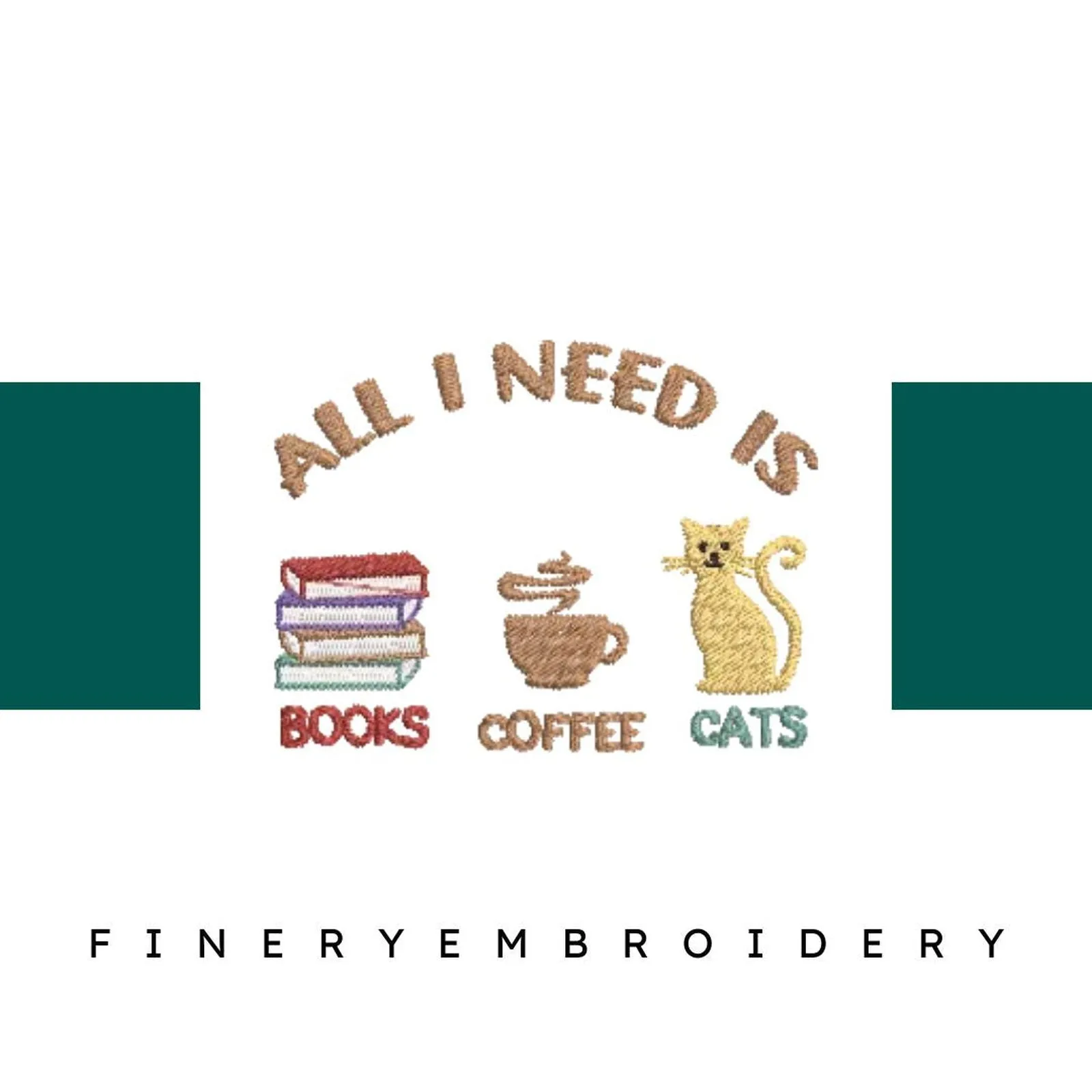 All-I-Need-is-Book - Embroidery Design