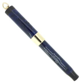 C1927 1ST YEAR PARKER LUCKY CURVE DUOFOLD LAPIS BLUE ON BLUE FOUNTAIN PEN RESTORED