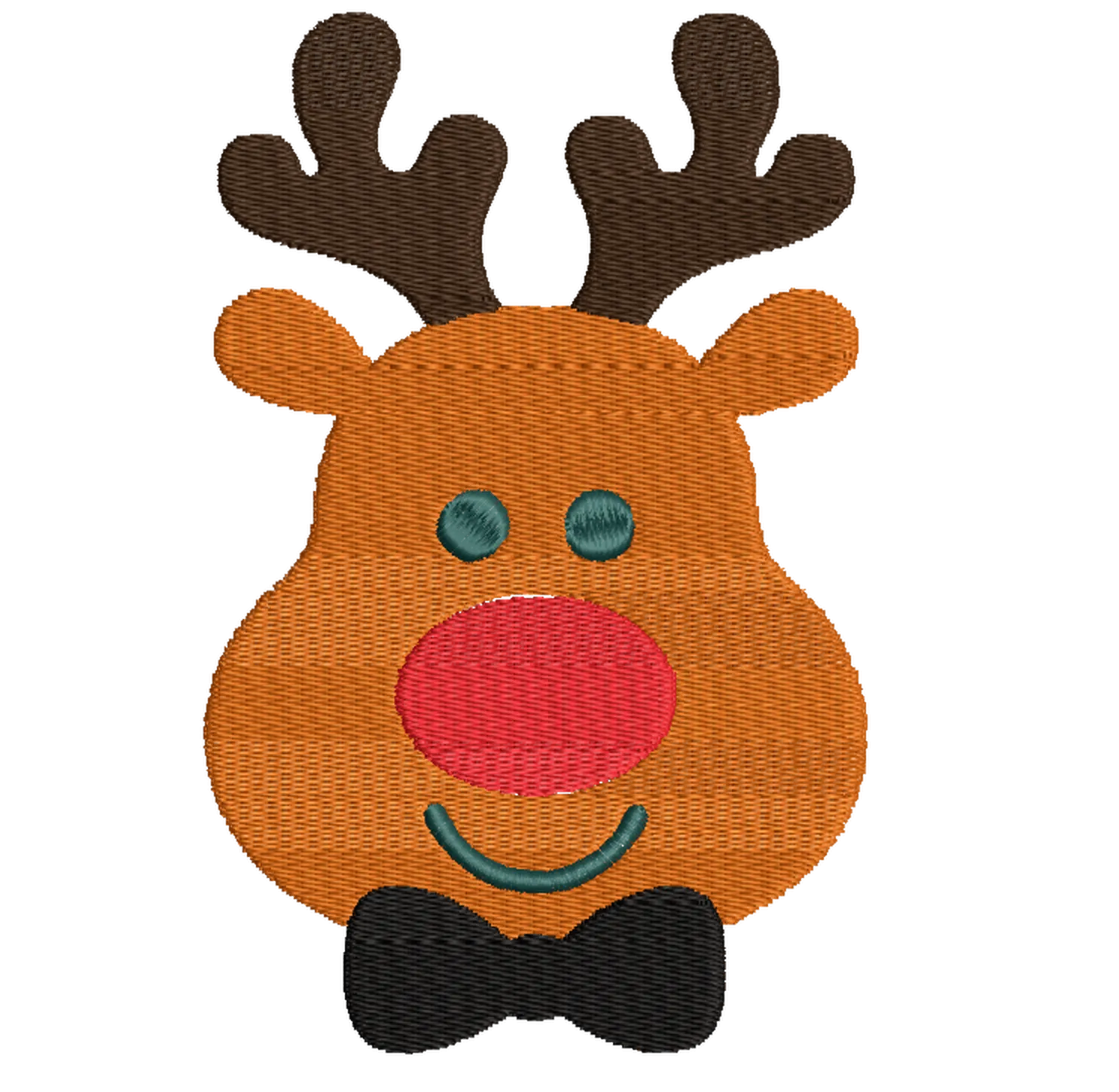 Christmas Boy Reindeer Face : Embroidery Design