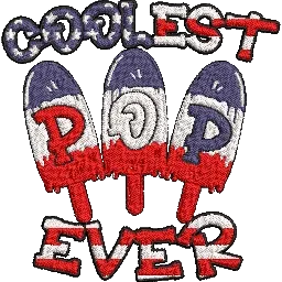 Coolest-Pop-Ever-USA-Flag - Embroidery Design