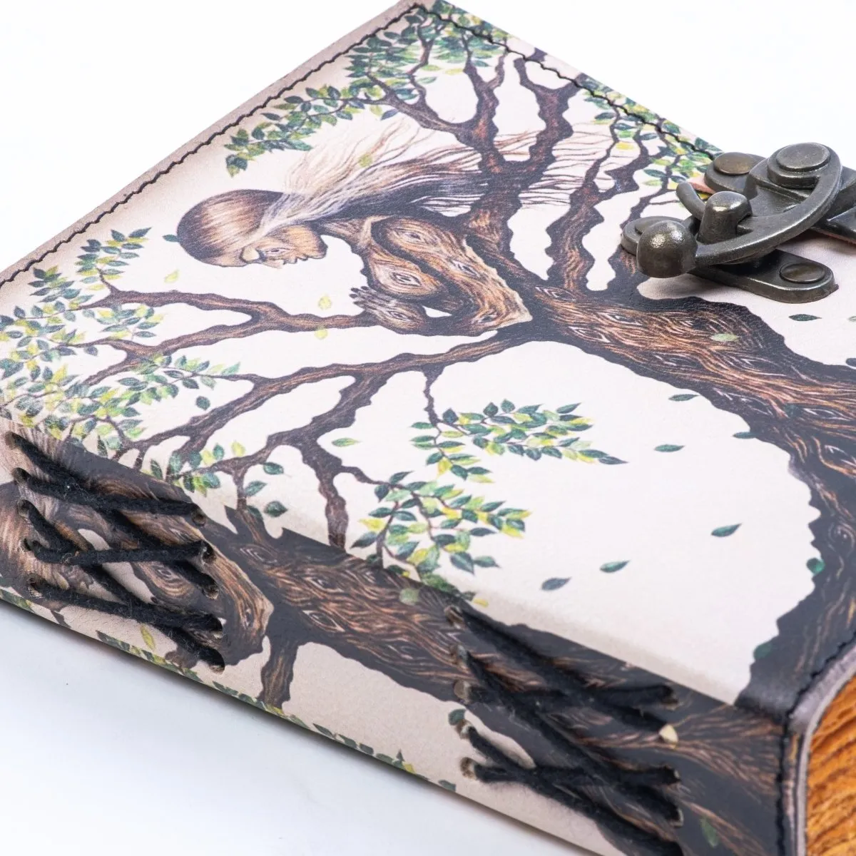 Craft Junky Vintage Leather-Bound Diary Journal with Mother of Earth Print