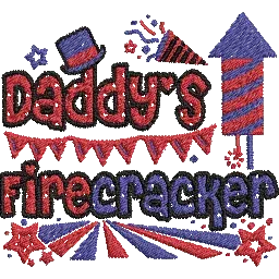 Daddys-Firecracker - Embroidery Design