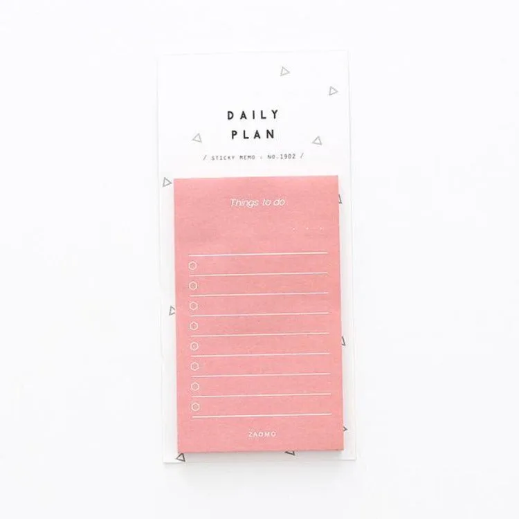 Daily Planner Sticky Notes Red