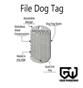 Dog Tag File Tool EDC Necklace