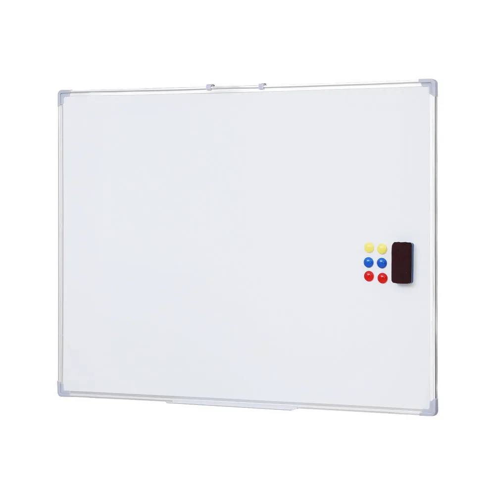 Double-Sided 90x120cm Magnetic Whiteboard, Mobile Eraser Tray, Home Office School