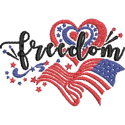 Freedom-America-Flag - Embroidery Design