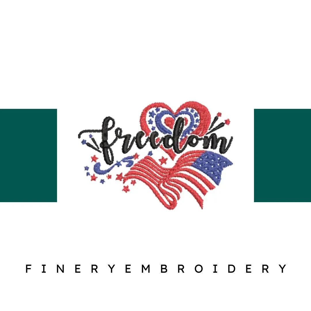 Freedom-America-Flag - Embroidery Design