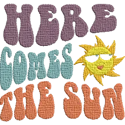 Here-Comes-the-Sun-Summertime - Embroidery Design