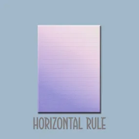 Korean GRADIENT RULED MEMO Notepads Blank Notepad Checkered Notepad Grid Notepad Horizontal Rule Notepad 100gsm | 100 X 140mm 50 Sht