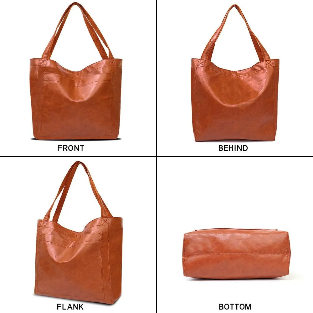 Ladies Leather Vintage Large Capacity Tote Bag TZBG0503