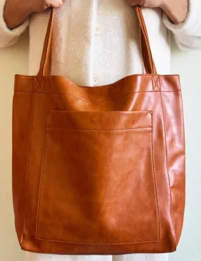 Ladies Leather Vintage Large Capacity Tote Bag TZBG0503