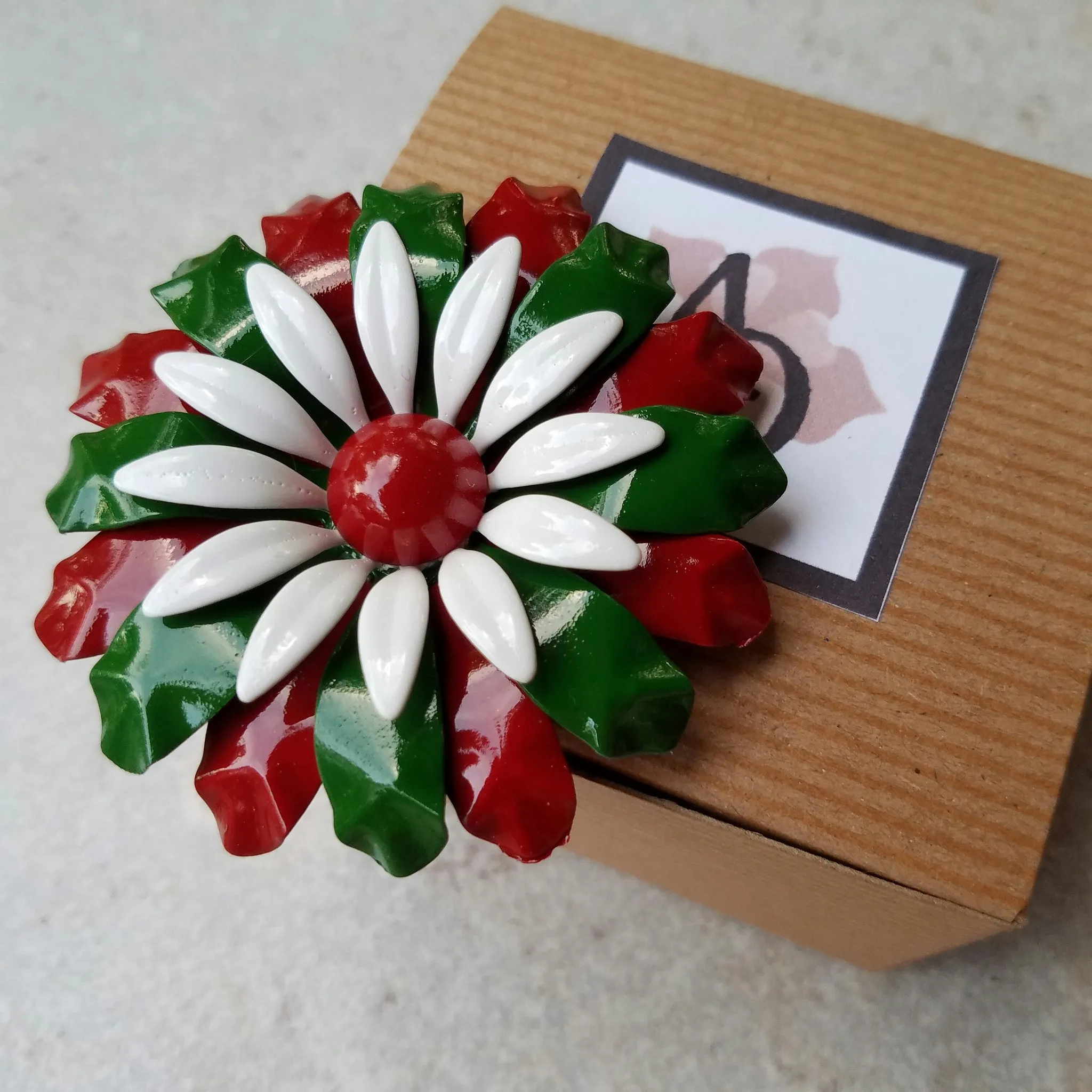 Large Christmas Flower Magnet