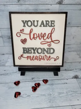 Layered Sign: Loved Beyond Measure SVG Laser Ready File