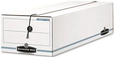 Liberty Basic Storage Box Record Form8-3/4 X 23-3/4 X 7 White/Blue 12/Carton