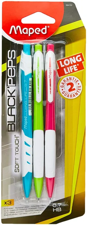 Maped Mech Pencil 0.7 Long Life Pack of 3Pcs