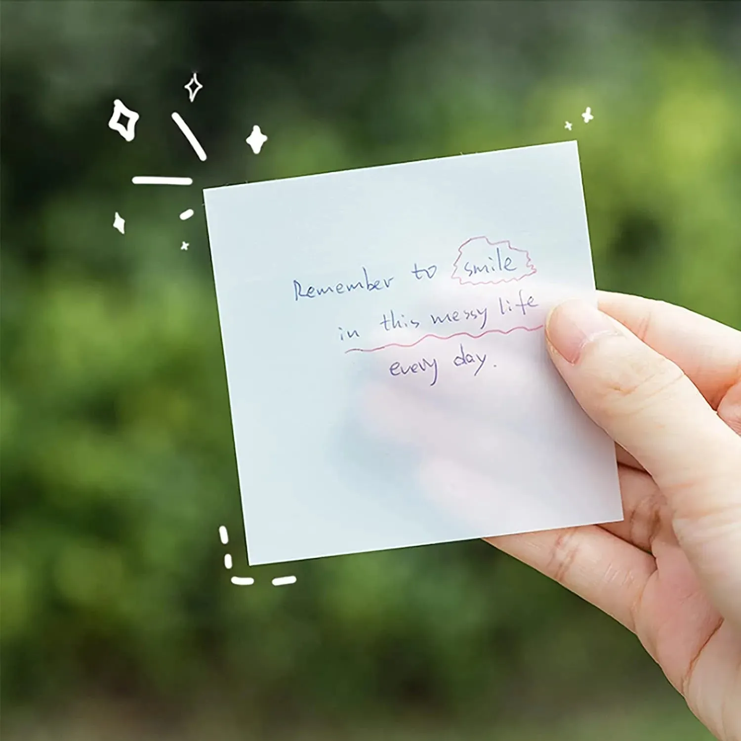 Mini Transparent Sticky Notes - 50 Sheets