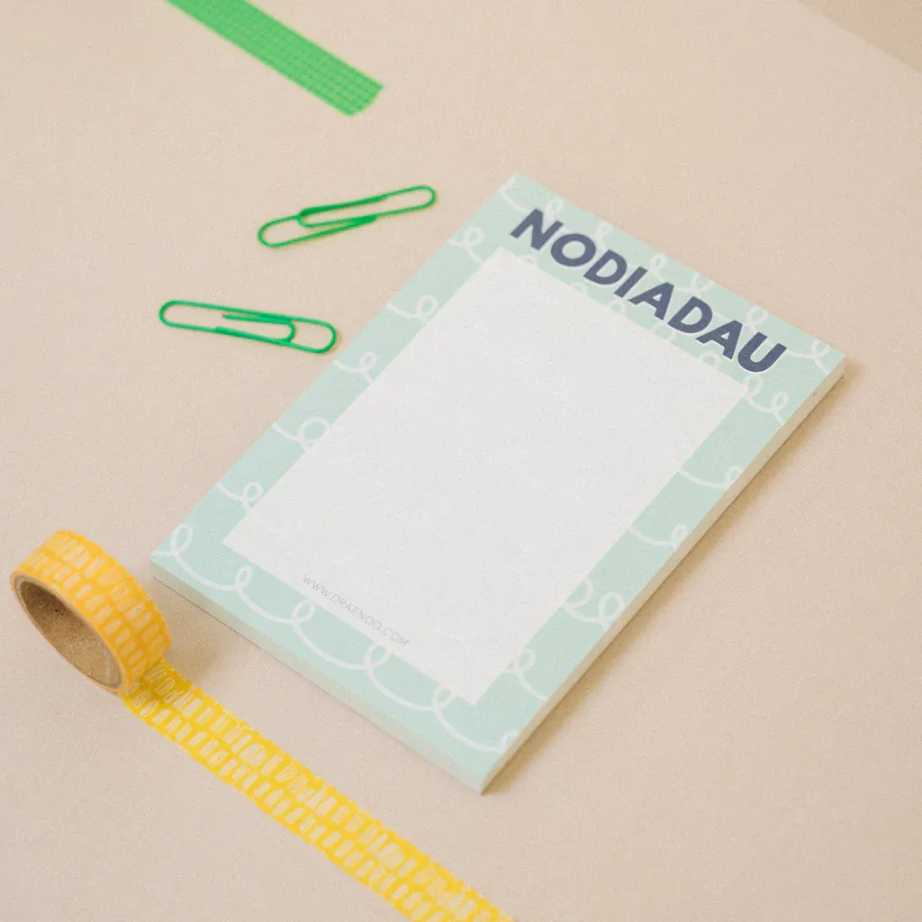 'Nodiadau' note pad A6