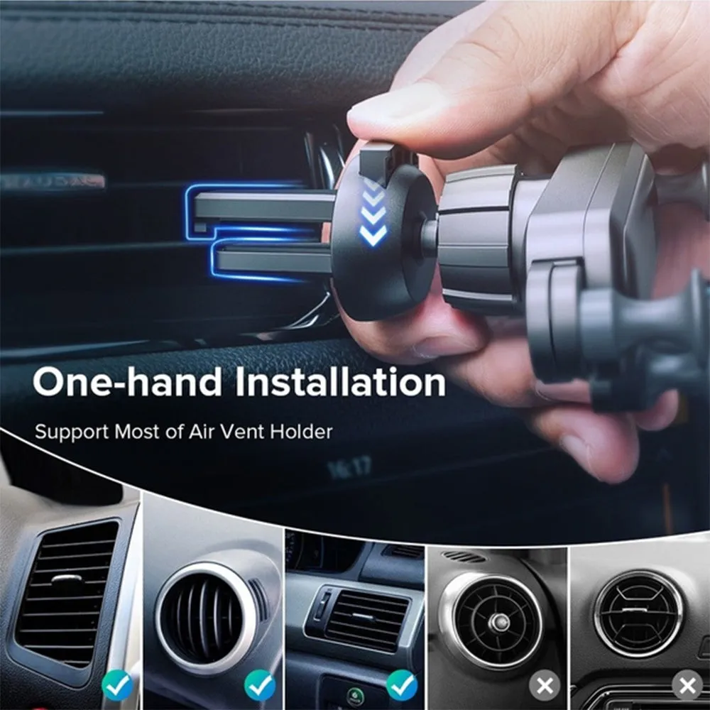 Non-Magnetic Gravity Mobile Phone Holder in Car Air Vent for 6.5 inches phones