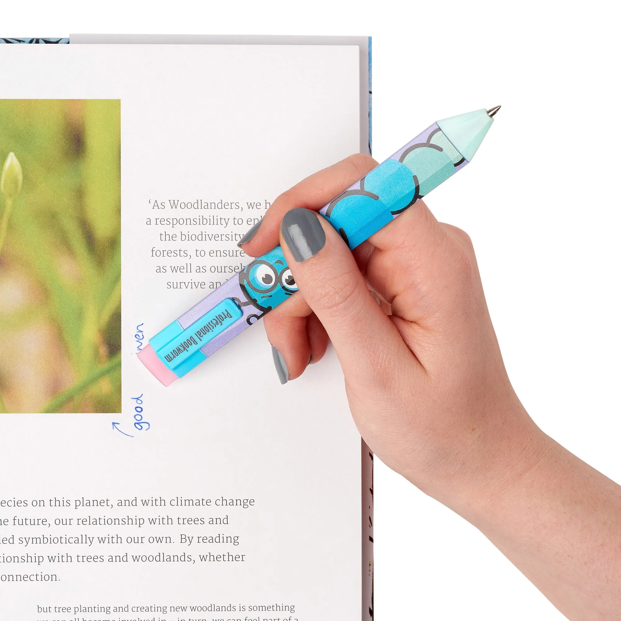 Pen Bookmark 3-in-1 with 2 Ink Refills (Bookworm)