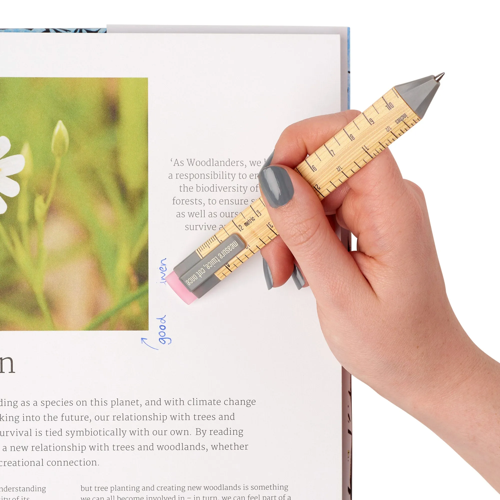 Pen Bookmark 3-in-1 with 2 Ink Refills (Ruler)