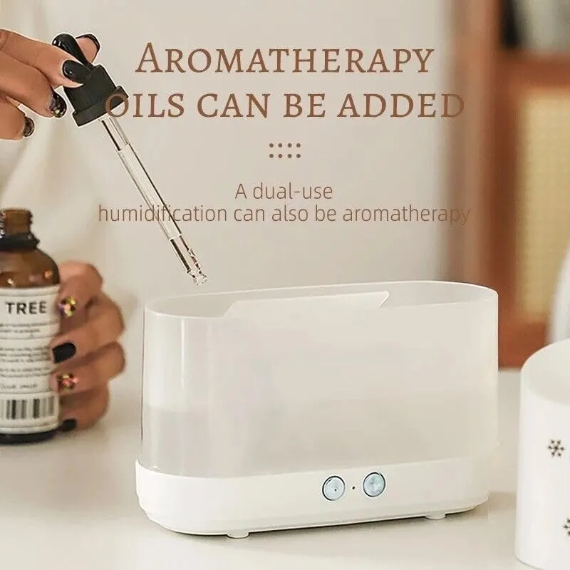 Premium Flame Diffuser Humidifier - Realistic Flame, Quiet Operation, Auto Shut-Off | Aromatherapy for Home & Yoga.