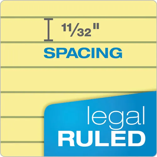 "the Legal Pad" Ruled Pads, Wide-legal Rule, 11.75 X 8.5, Canary, 50 Sheets, Dozen