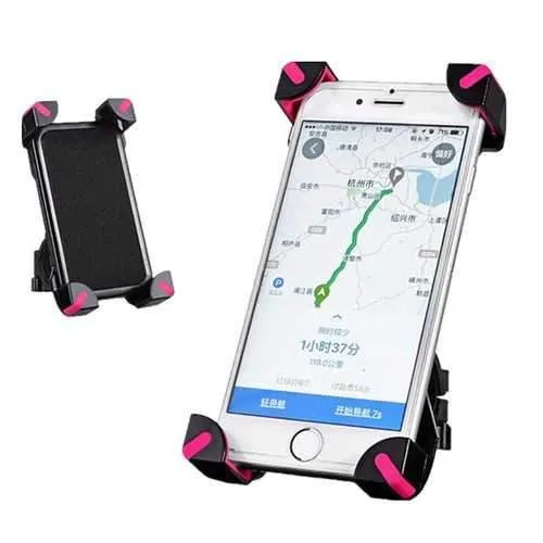 RockBros 360 Degree Rotation Adjustable Bicycle Handlebar Clip Holder for 3.5-7 inch Phone GPS