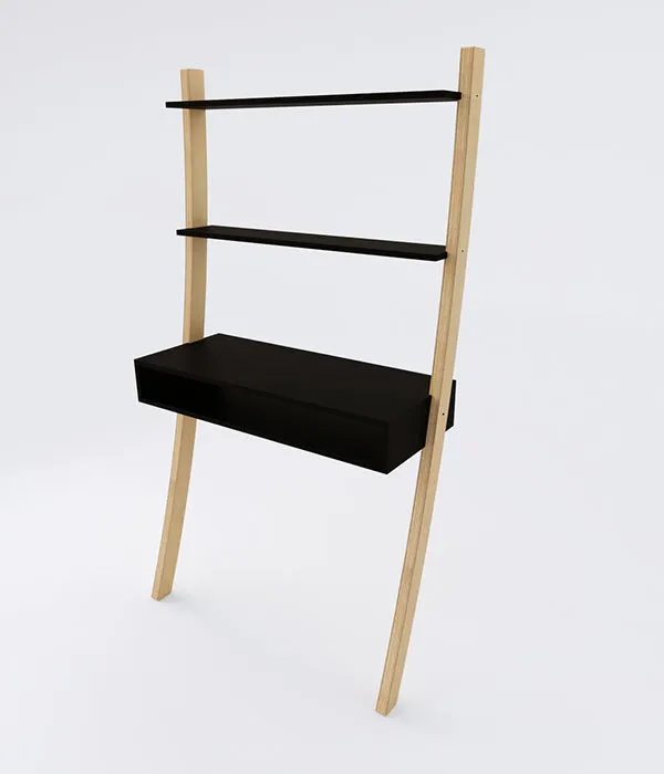 Tall Leaning Desk - Black