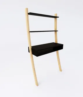 Tall Leaning Desk - Black