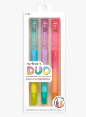 Writer's Duo Fountain Pen & Highlighters