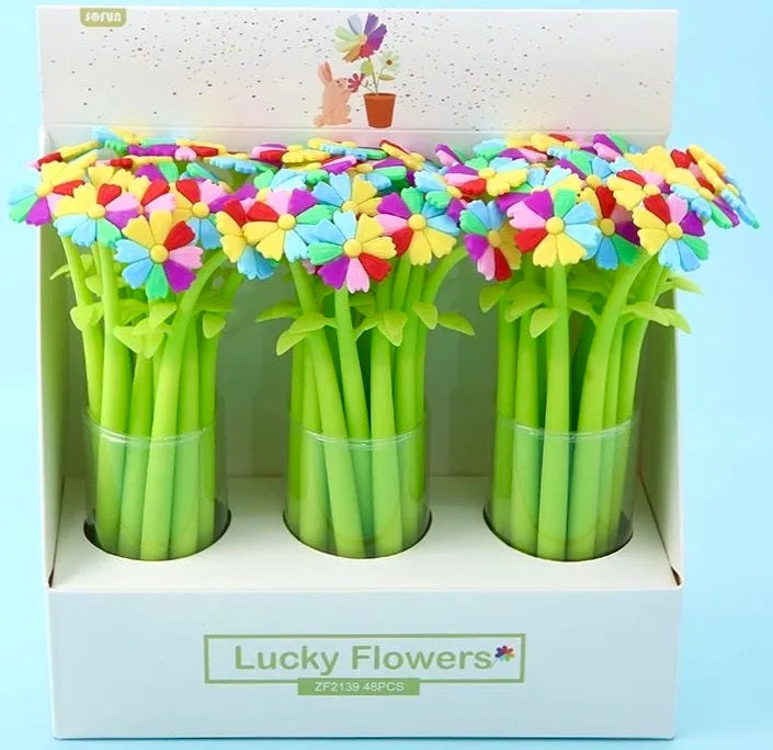 X 22380 LUCKY RAINBOW FLOWER GEL PEN-DISCONTINUED