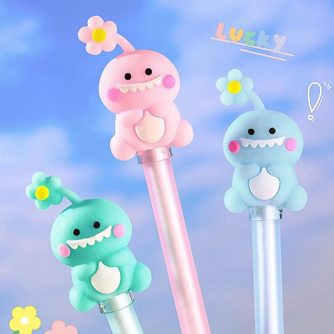 X 22438 LUCKY FLOWER DINOSAUR GEL PEN-DISCONTINUED